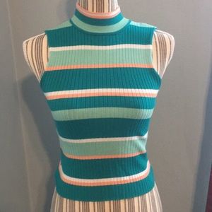 Striped turtleneck